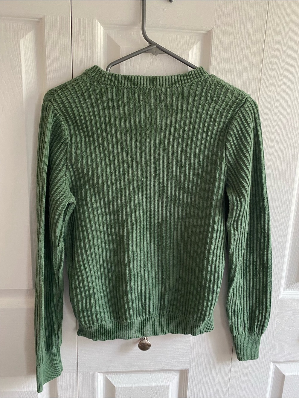 Ribbed Crewneck Sweater - Green - Picture 4 of 4